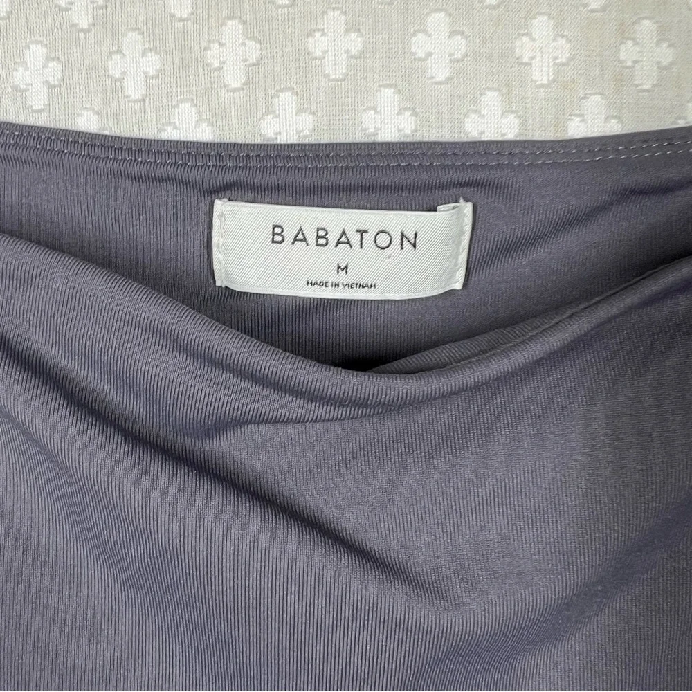 Aritzia Babaton‎ Dark Grey Contour Seamless Square Neck Bodysuit
